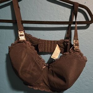 Elegant Black Lace Nursing/Pumping Bra